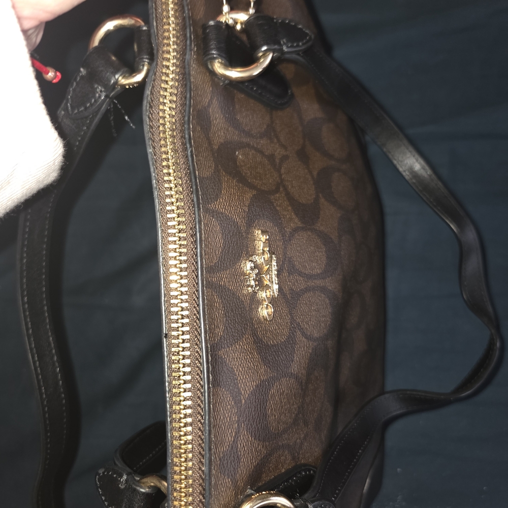 Coach Brown and Black Women's Tote Bag - Picture 14 of 14